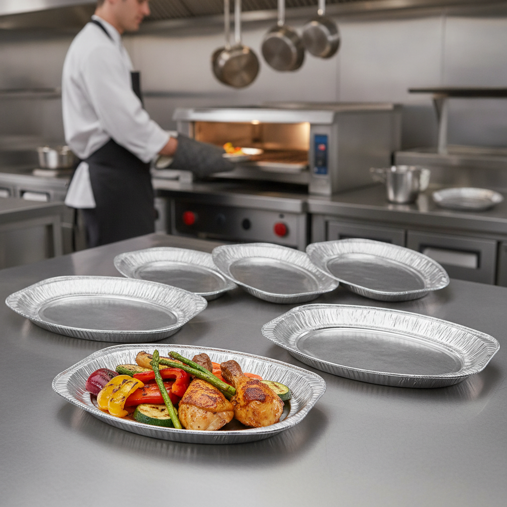 Aluminium Foil Serving Trays 14-22in for Buffets & Catering (Pack of 10)