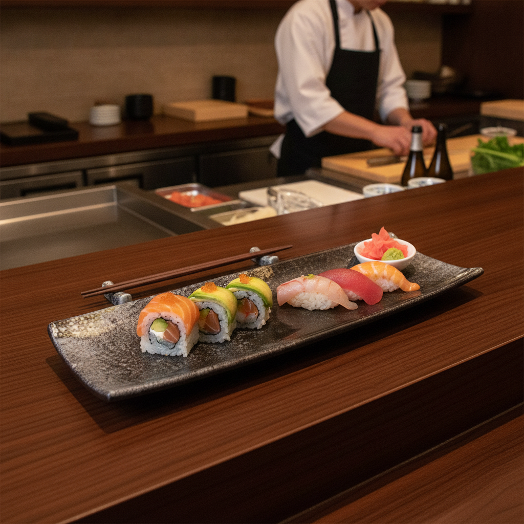 Melamine Rectangular Sushi Board 410x130mm for Catering & Hospitality
