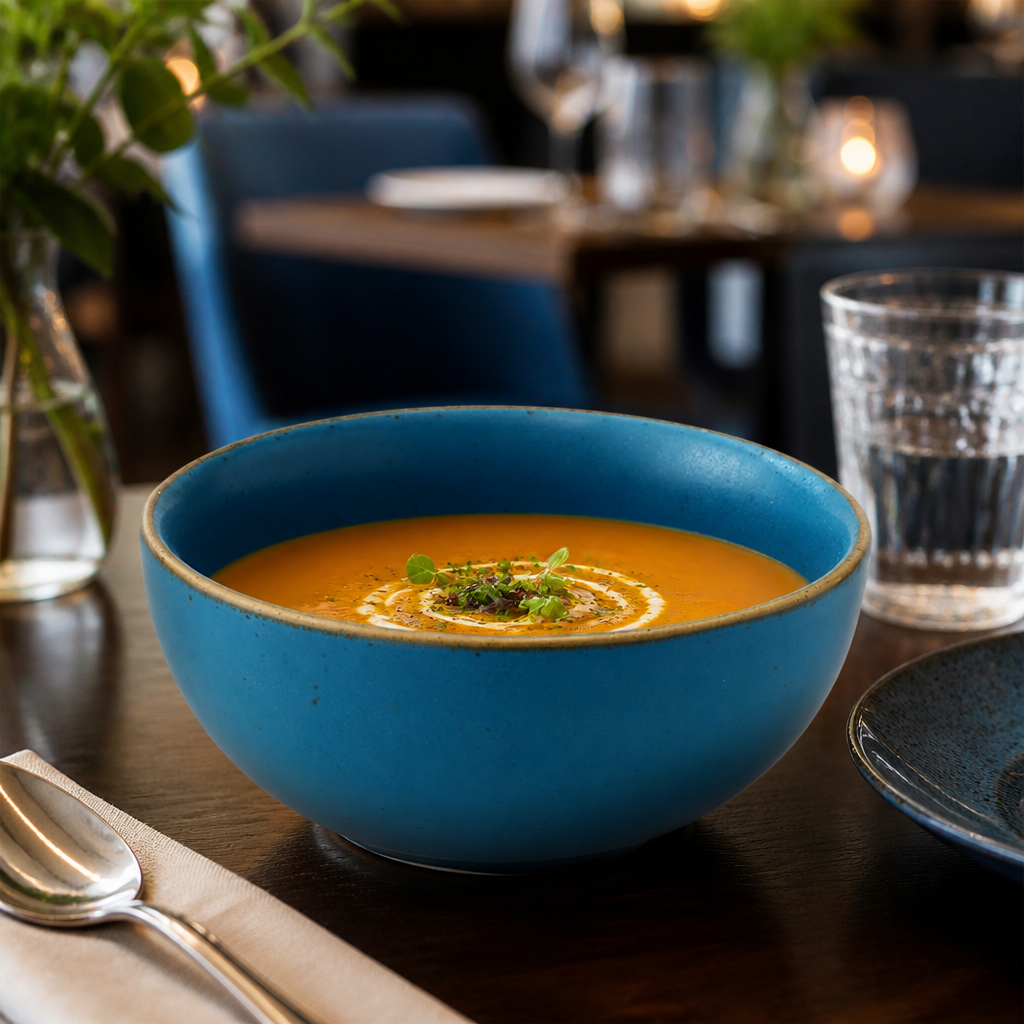 Stonecast Java Blue Soup Bowls 455ml for Restaurants & Cafés