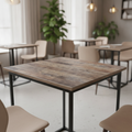 High Density Woodchip Rectangular Table Top 1100x700mm for Indoor Dining