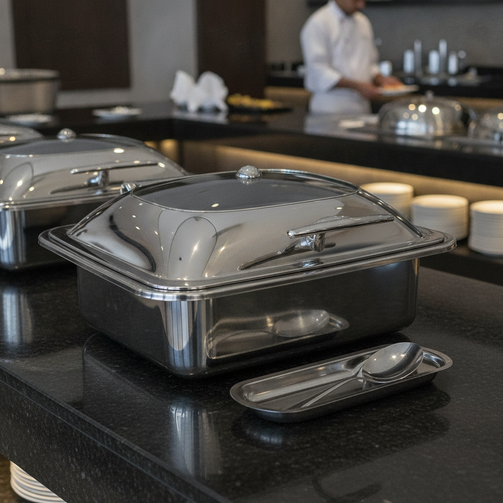 304 Stainless Steel Induction Chafer 1/2 GN for Buffet Services