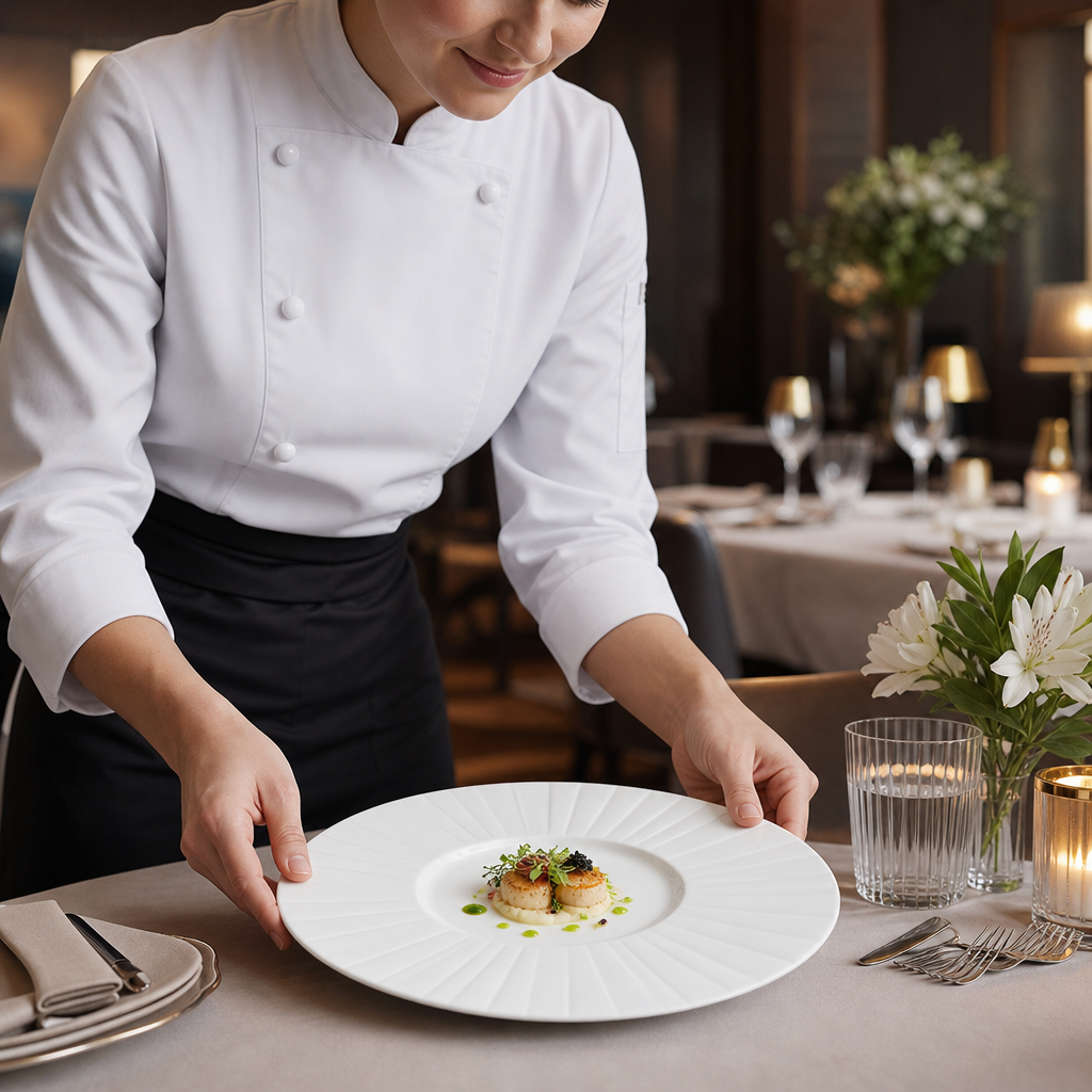 Gourmet Plates Small Well 285mm Ceramic for Upscale Dining (Pack of 6)