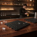 Plastic Black Bar Shelf Tile 345x345mm for Efficient Service