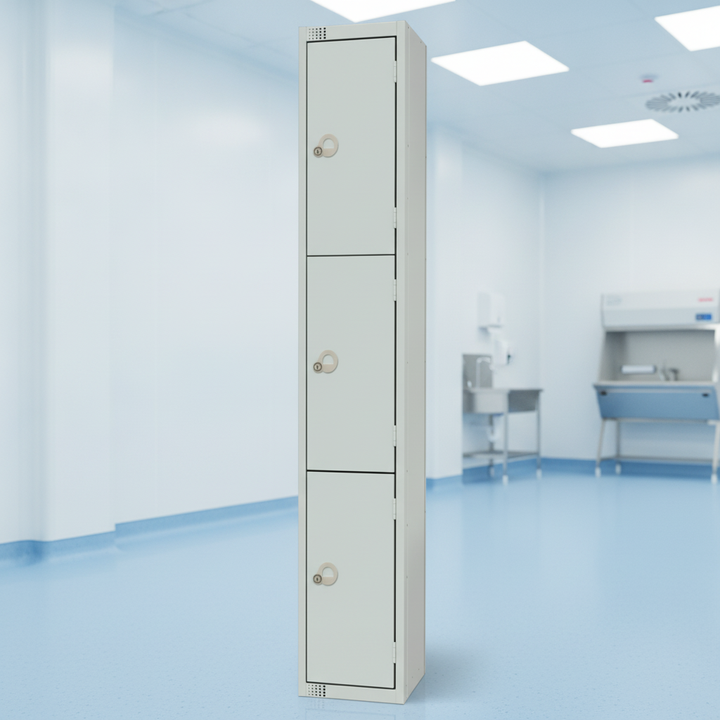 Powder Coated Steel Lockers 450mm Deep for Hygiene-Critical Environments
