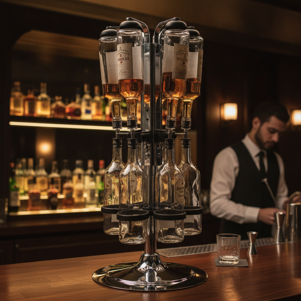 Silver Rotary Optics Stand 543mm for Easy Access to Spirits (Pack of 6)