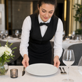 Round Elevations Dessert Plates 220mm Fine China for Upscale Dining (Pack of 12)