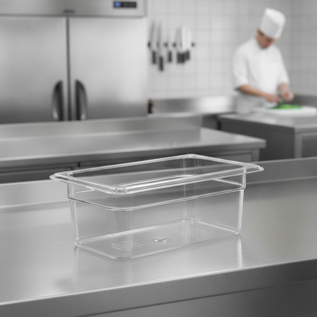 Polycarbonate 1/4 Gastronorm Tray 100mm for Food Storage
