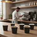Cardboard Black Espresso Cups 114ml for Serving Hot Drinks (Pack of 1000)