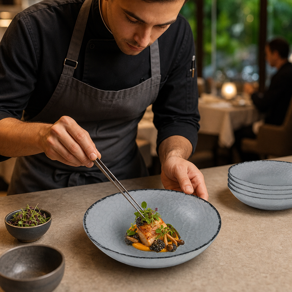Organic Bowls 210mm Glass for Hospitality Use (Pack of 6)