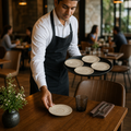 Round Saucers 162mm Vitrified Stoneware for Dining (Pack of 12)