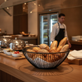 Metal Black Basket 175 & 200mm for Stylish Buffet Presentations