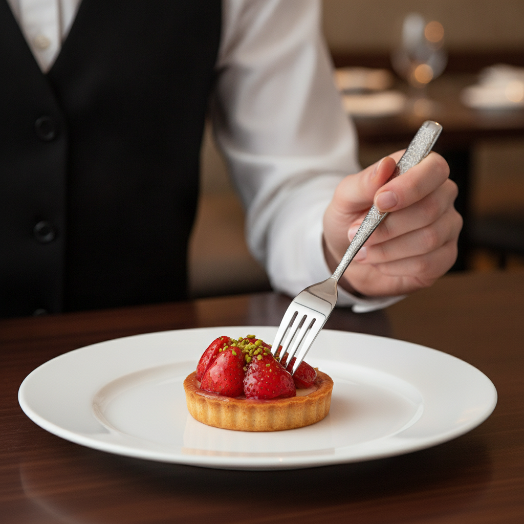 Stainless Steel Cake Fork for Delicate Pastries (Pack of 12)