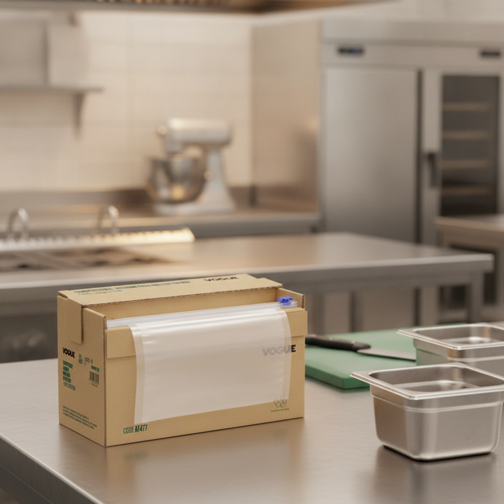 Compostable Vacuum Pack Roll 20cm x 30m for Professional Kitchens