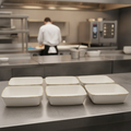 Super Vitrified Ceramic Square Baking Dishes 250mm for Hot & Cold Services (Pack of 6)
