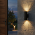 Aluminium Outdoor Wall Light in Black for Patios & Doorways