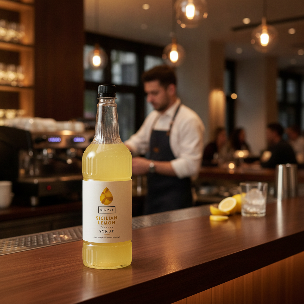 Sicilian Lemon Syrup 1L for Beverage Preparation