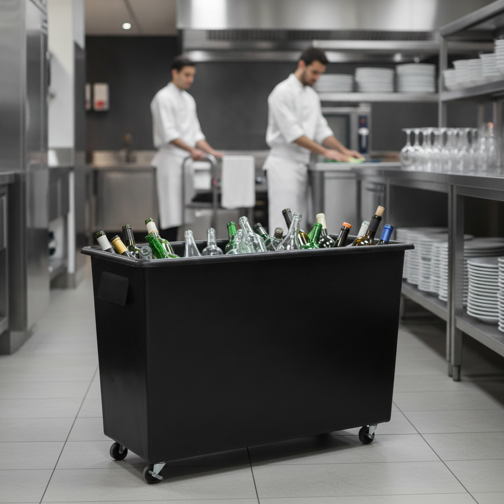 Polyethylene Bottle Skip 160L for Large-Scale Events