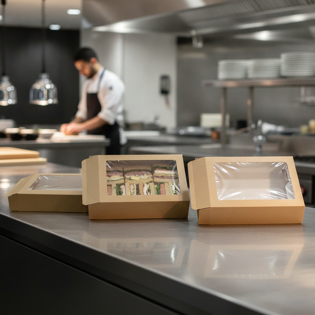 Recyclable Paperboard Large Platter Boxes for Catering (Pack of 25)