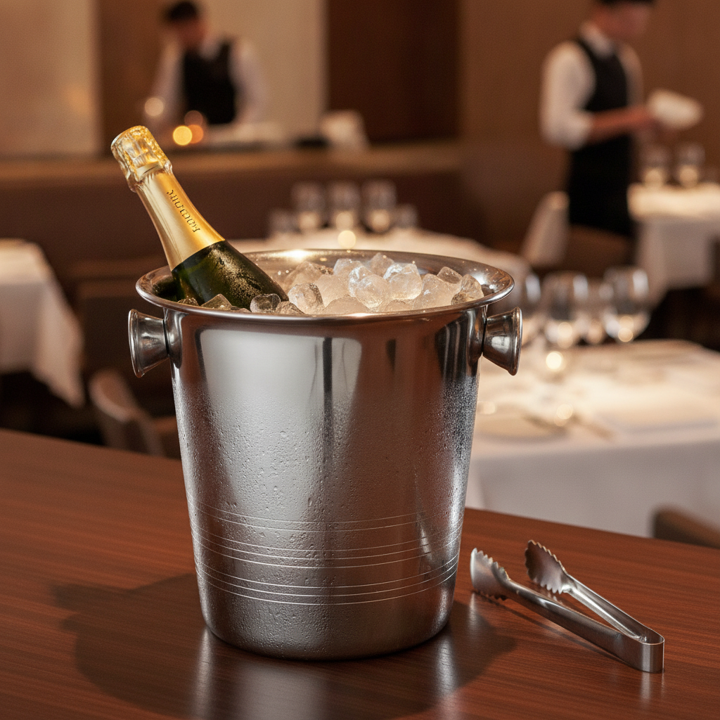 Stainless Steel Ice Bucket 1050ml for Hospitality Use
