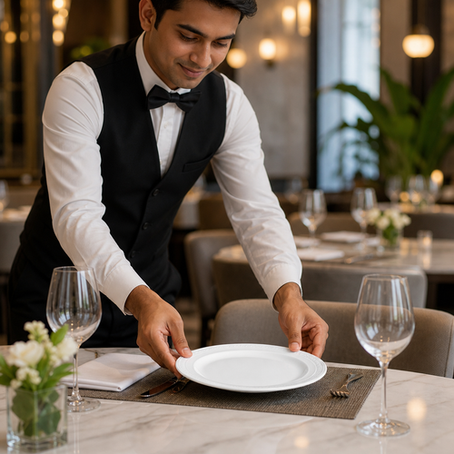 Accent Plates Alumina 255mm Vitrified Ceramic for Dining (Pack of 12)