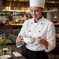 Soup Bowls Handles 400ml Porcelain for Restaurants (Pack of 6)