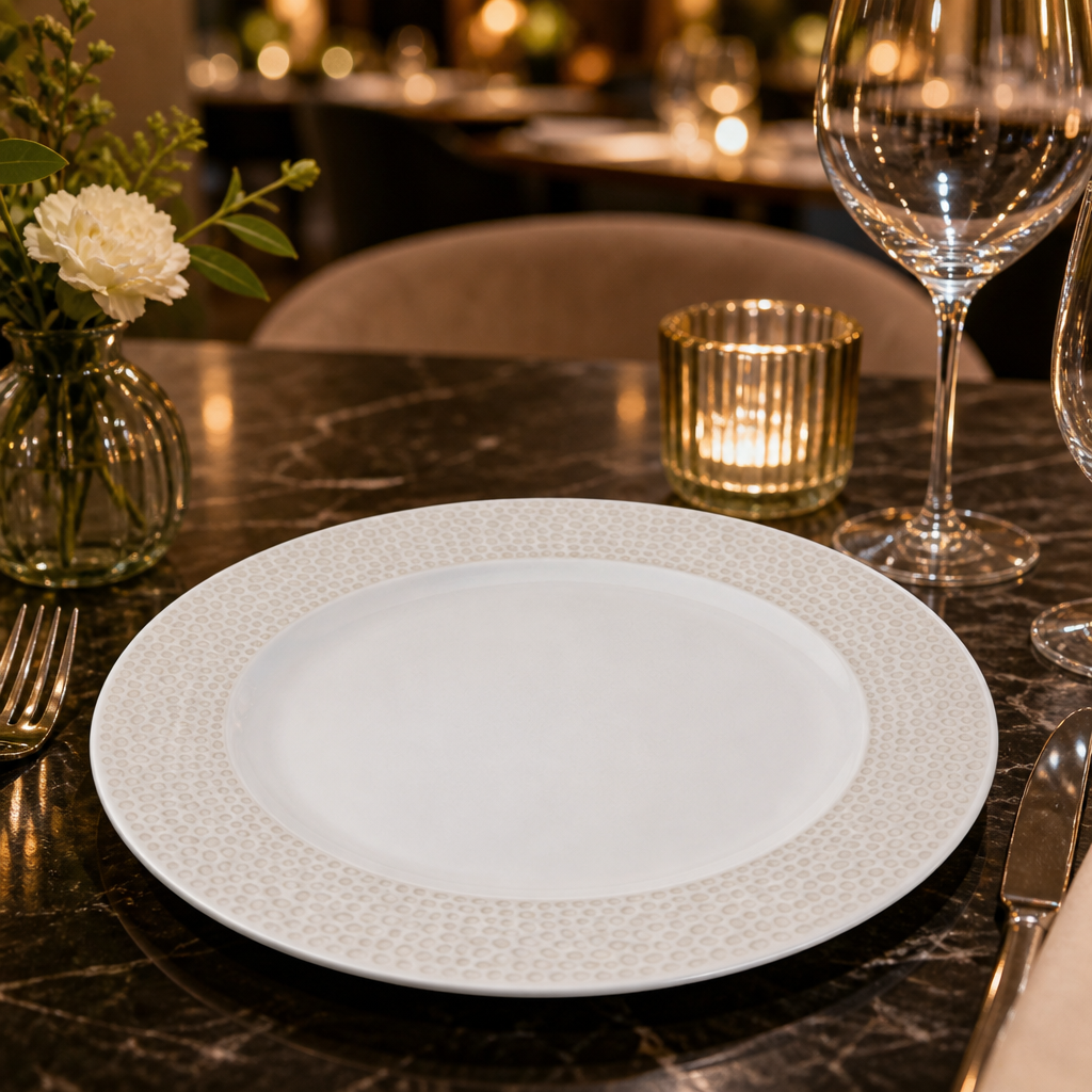 Plates 210mm Sand Vitrified Ceramic for Elegant Dining (Pack of 12)