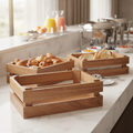 Solid Wood Buffet Crate GN1/4 for Breakfast Buffets