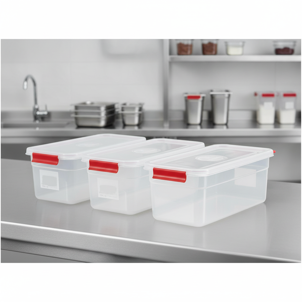 Polypropylene Gastronorm Food Containers 13.7L for Commercial Kitchens (Pack of 4)