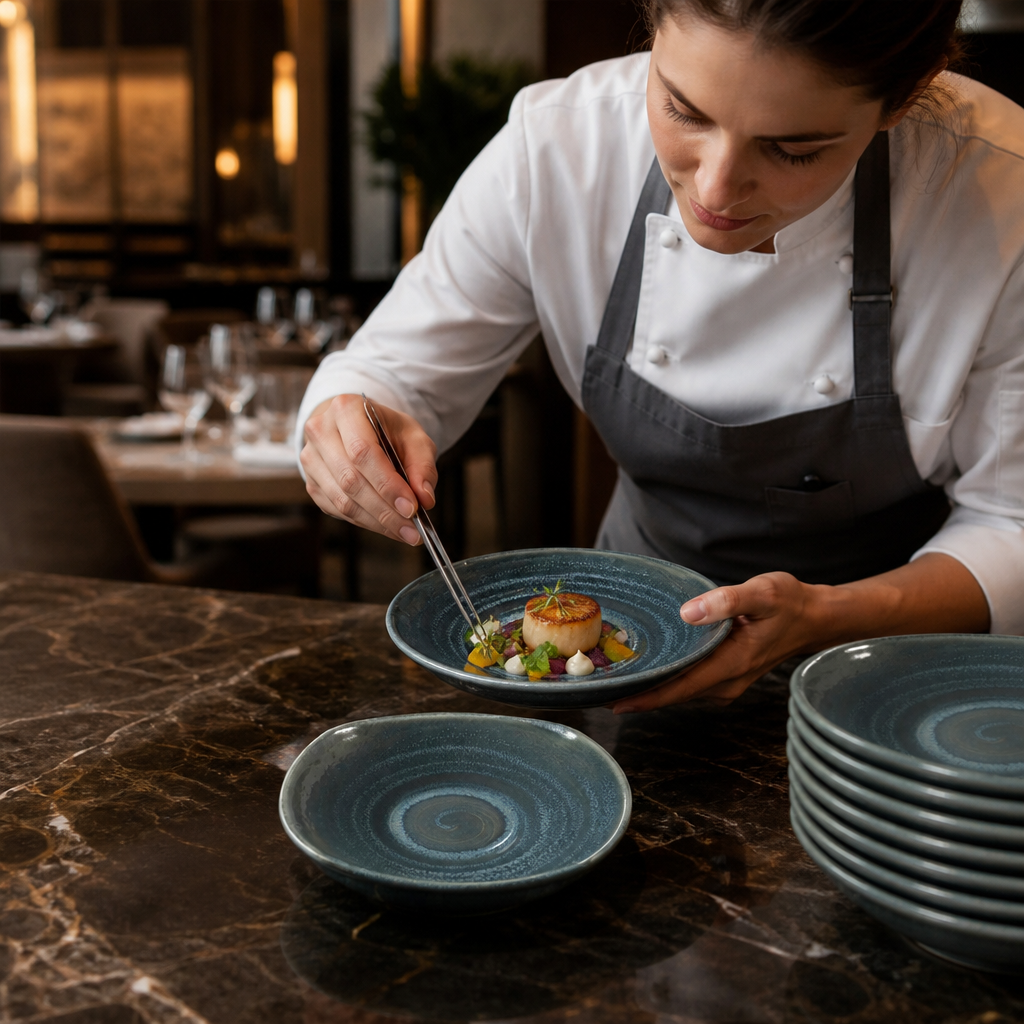 Bowls 165mm Green China for Culinary Presentation (Pack of 12)