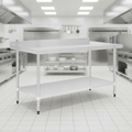 430 Stainless Steel Prep Table 1800mm for Kitchen Use