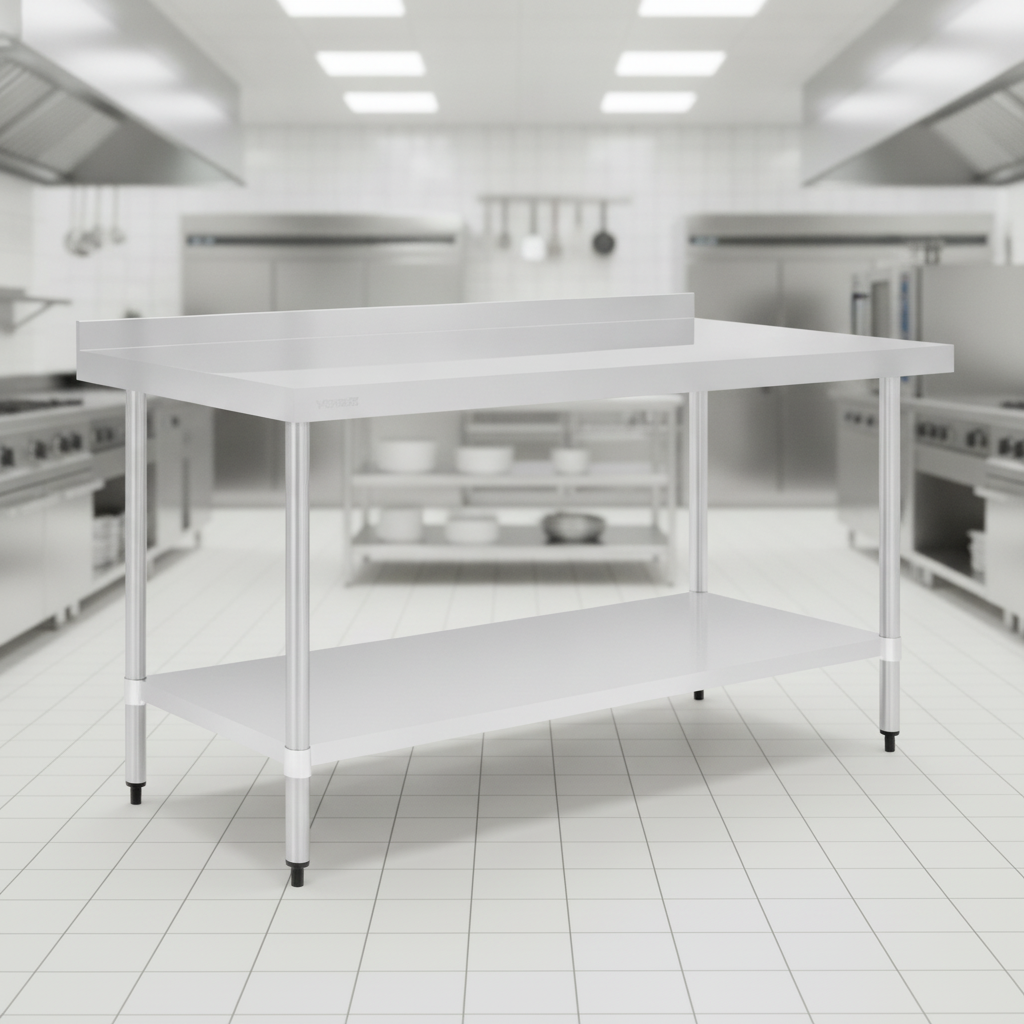 430 Stainless Steel Prep Table 1800mm for Kitchen Use