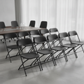 Polypropylene Folding Chairs Black 800x440mm for Events (Pack of 10)