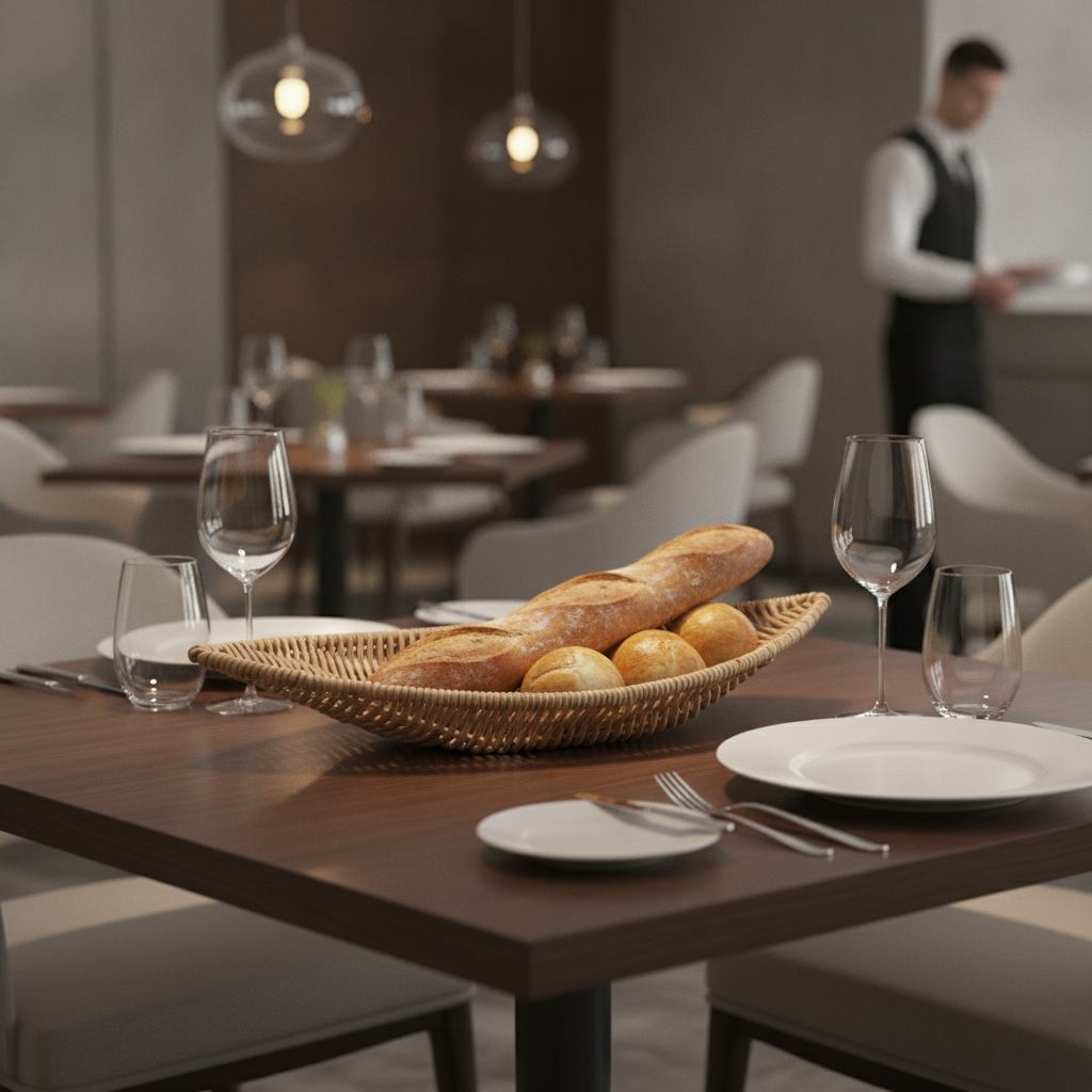 Polypropylene and Stainless Steel Basket 300mm for Table Presentations