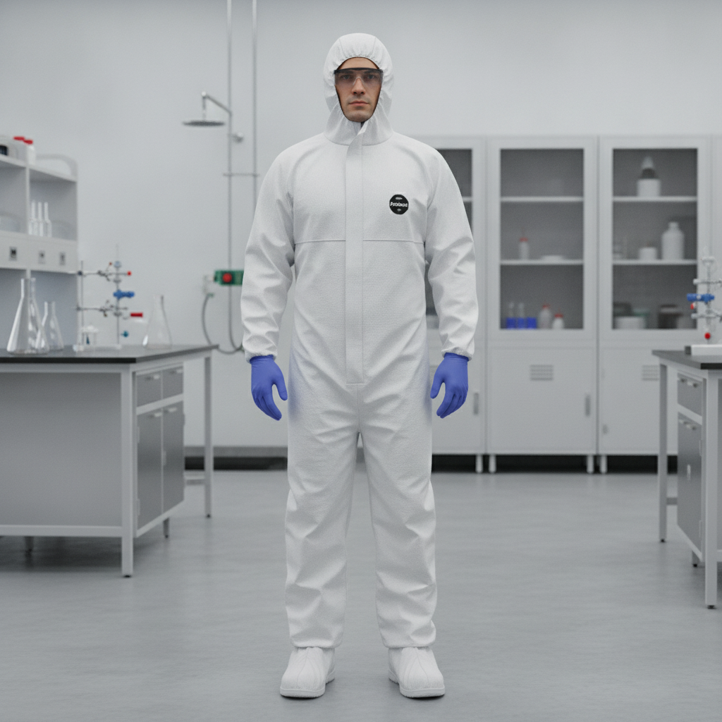 Polypropylene White Protective Coveralls for Team Safety (Pack of 50)
