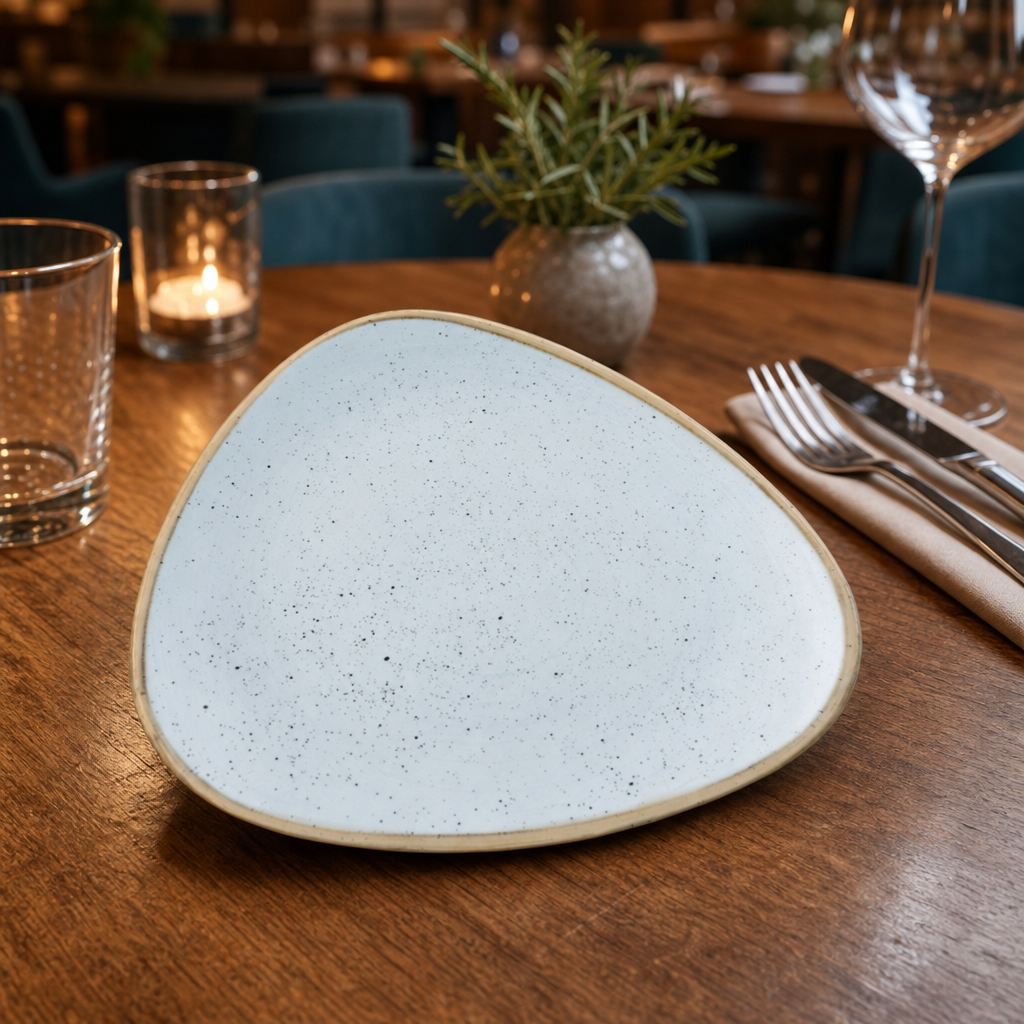Plates Blue Duck Egg Blue Ceramic for Casual Dining (Pack of 12)