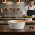 Melamine Wood-Effect Bowl 220mm for Serving Dishes