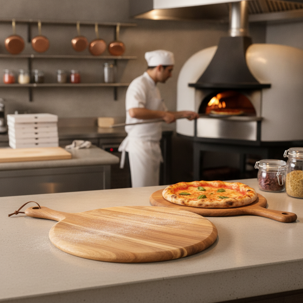 Wood Round Pizza Paddle Board 330mm for Home & Office