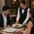 Walled Plates 260mm Grey Vitrified Ceramic for Dining (Pack of 6)