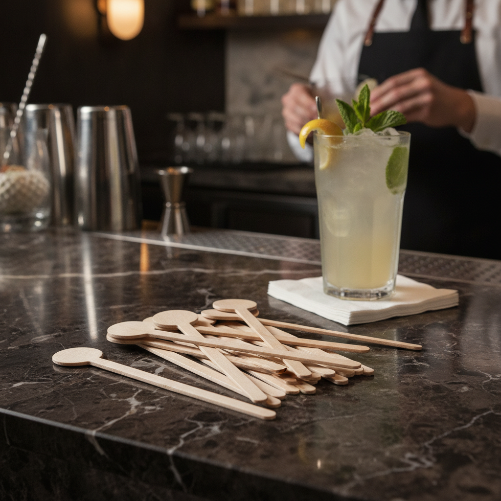 Wooden Cocktail Stirrers 100mm for Stylish Drink Presentations (Pack of 100)