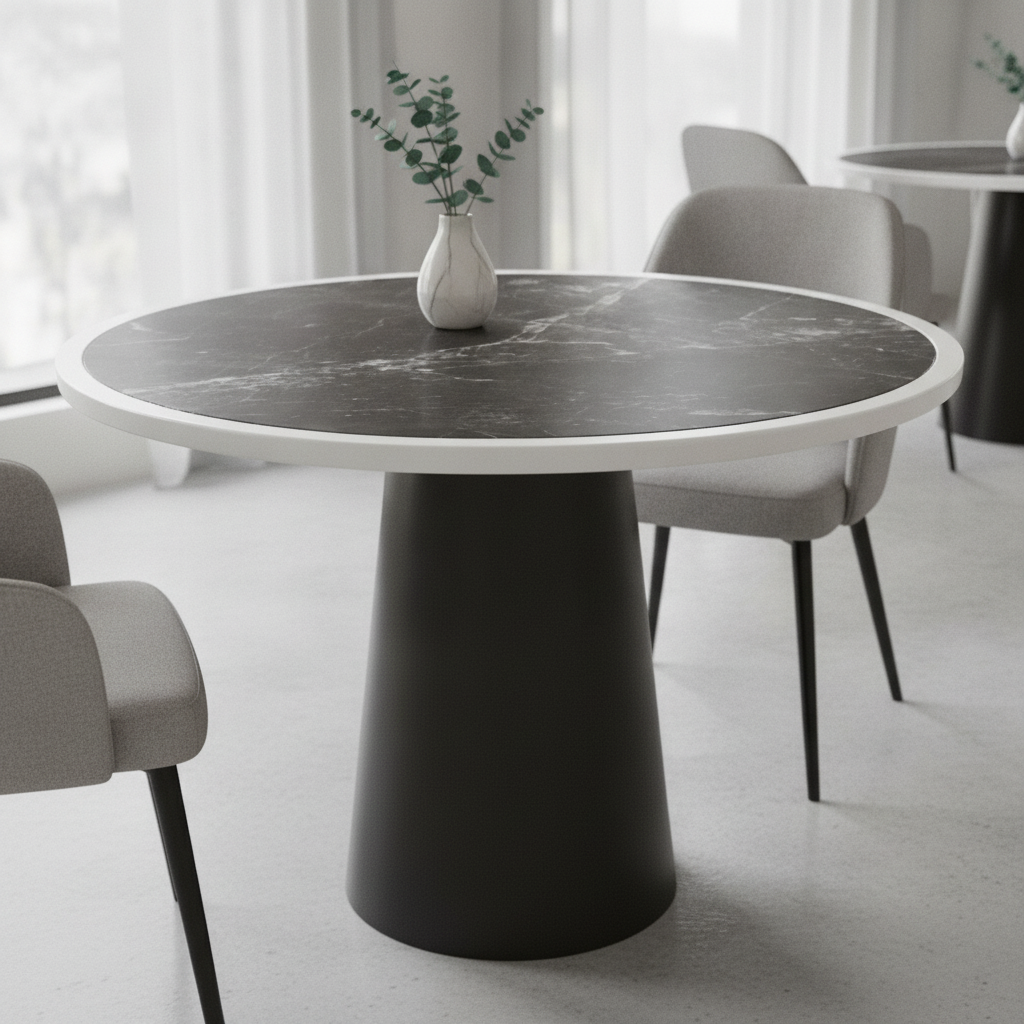 Aluminium & Glass Round Table Top 580mm for Dining Areas