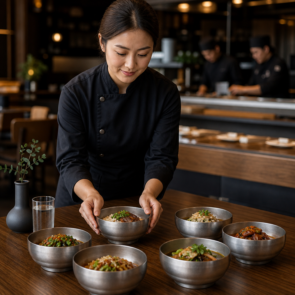 Double Walled Bowls 120mm Stainless Steel for Dining (Pack of 6)