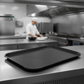 Heavy Duty Black Polypropylene Rectangular Tray 410x300mm for Catering & Hospitality