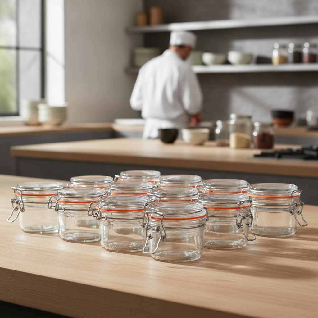 Glass Preserve Jars 125ml for Cafés and Restaurants (Pack of 12)