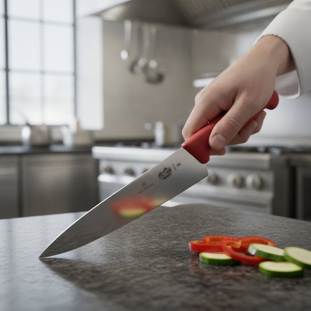 Stainless Steel Straight Chefs Knife 20cm for Professional Kitchens