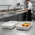 Super Vitrified Ceramic Rectangular Baking Dishes 325 x 530mm for Hot and Cold Counter Service (Pack of 2)