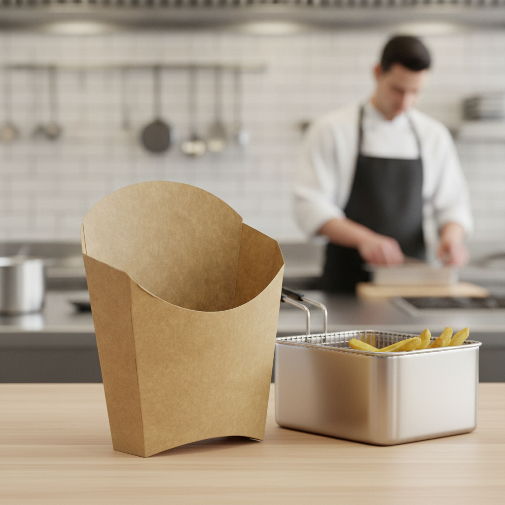 Recyclable Paperboard Medium Chip Cartons for Takeaways (Pack of 1000)