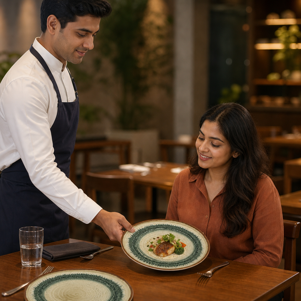 Vitrified Walled Plates 260mm China for Dining (Pack of 6)