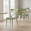 Polypropylene Cross Side Chairs 870mm for Hospitality & Workspaces (Pack of 2)