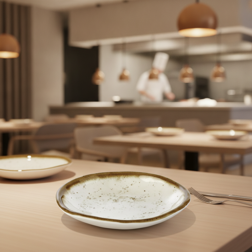 Melamine Cream Shallow Bowl 155mm for Restaurants & Cafés