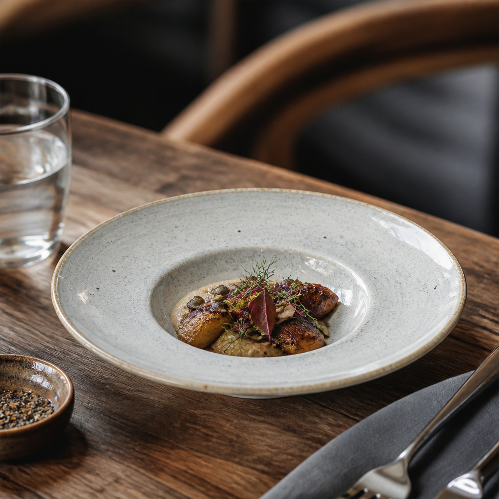 Wabi Sabi Rimmed Coupe Bowls 200mm for Elegant Dining